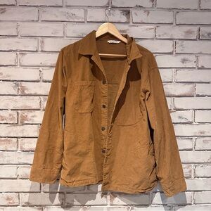 Backcountry corduroy work shirt brown size medium